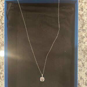 925 Lab-Created White Sapphire Necklace - Brand New